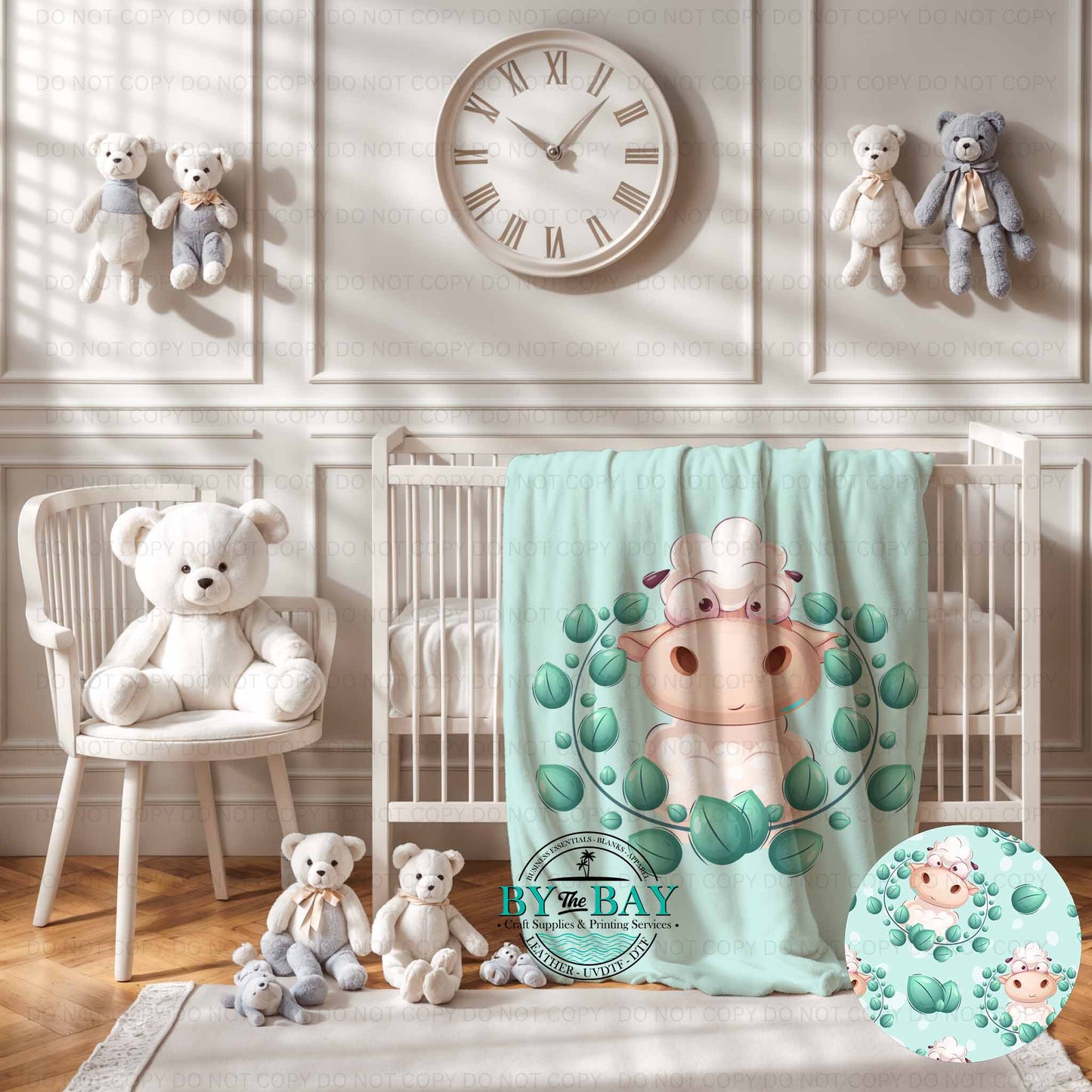 Mint Sheep Squish Blanket