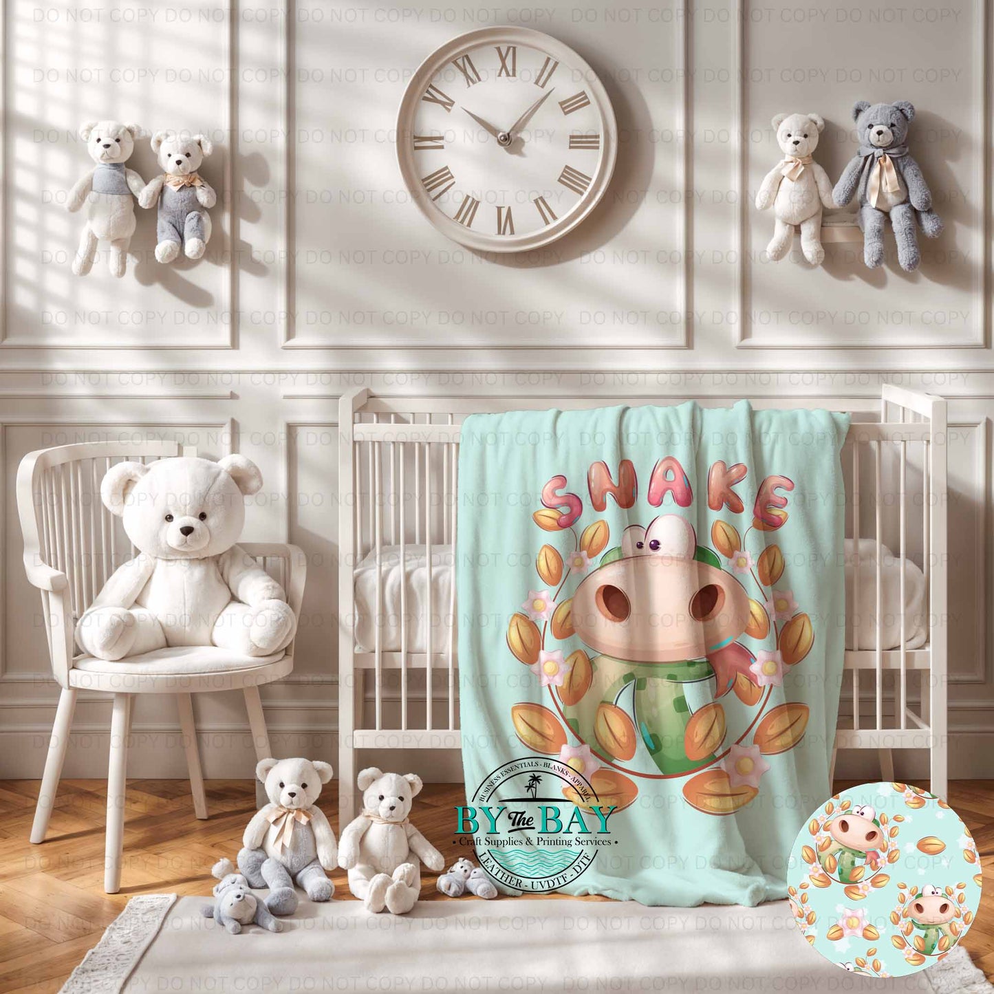 Mint Snake Squish Blanket