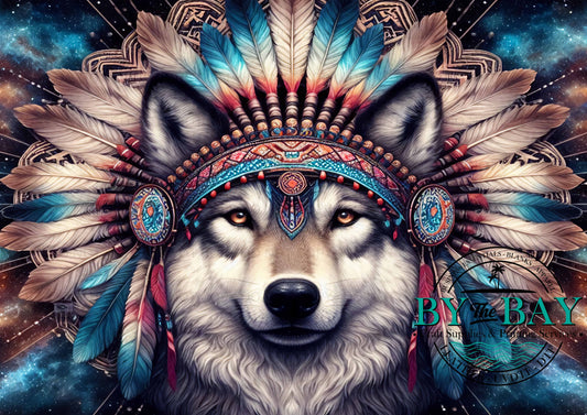 Native Wolf Bag Panel