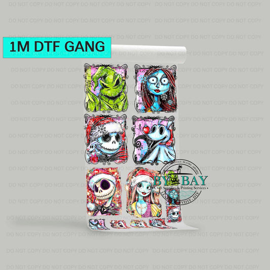 NBC Christmas Pre-designed 1m DTF Gang Sheet