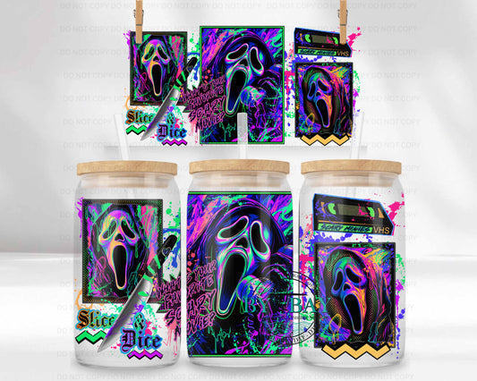 Neon Slice Dice 16oz UVDTF Wrap