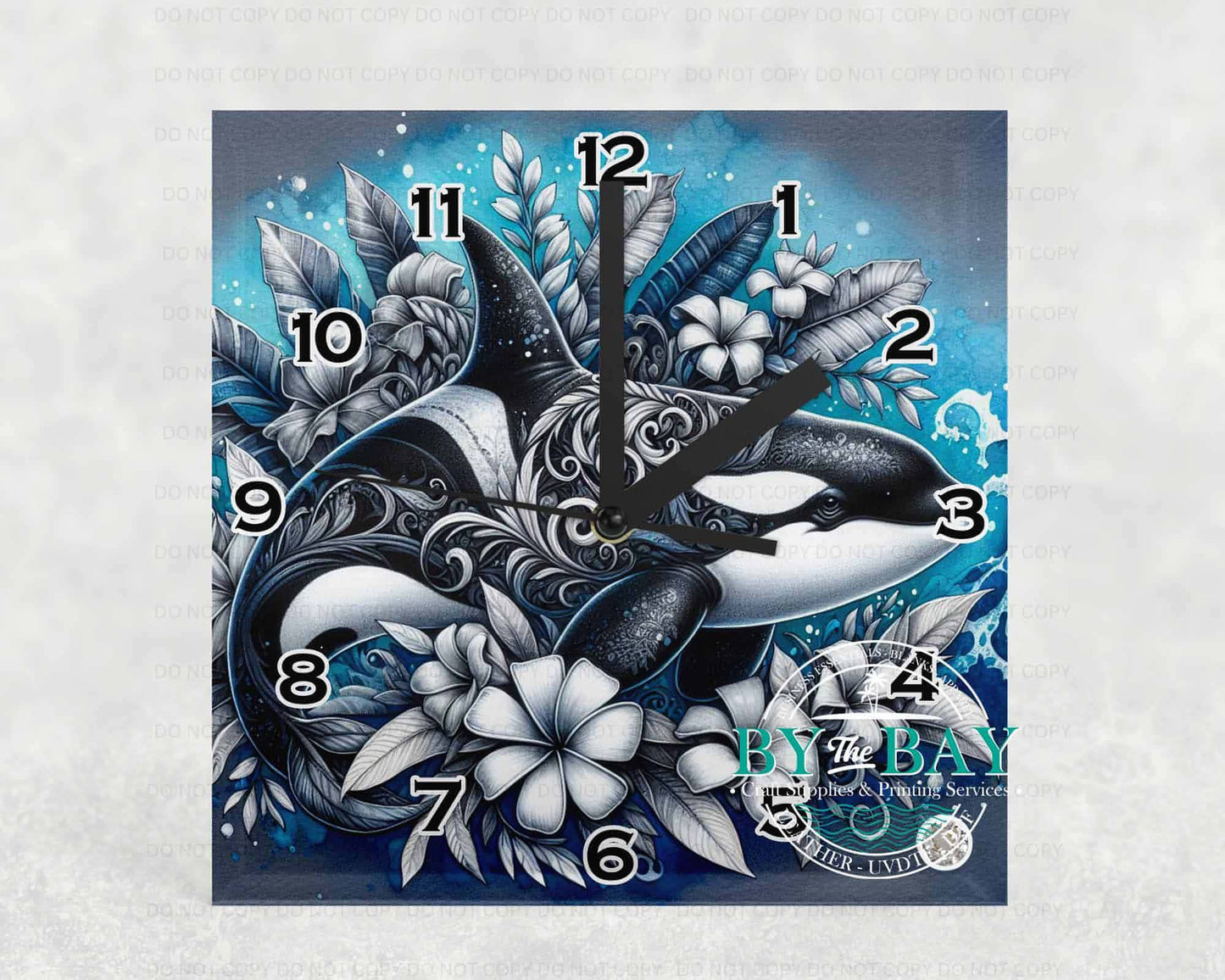 Orca Square Clock