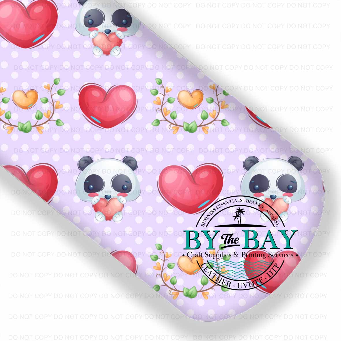 Pandas with hearts