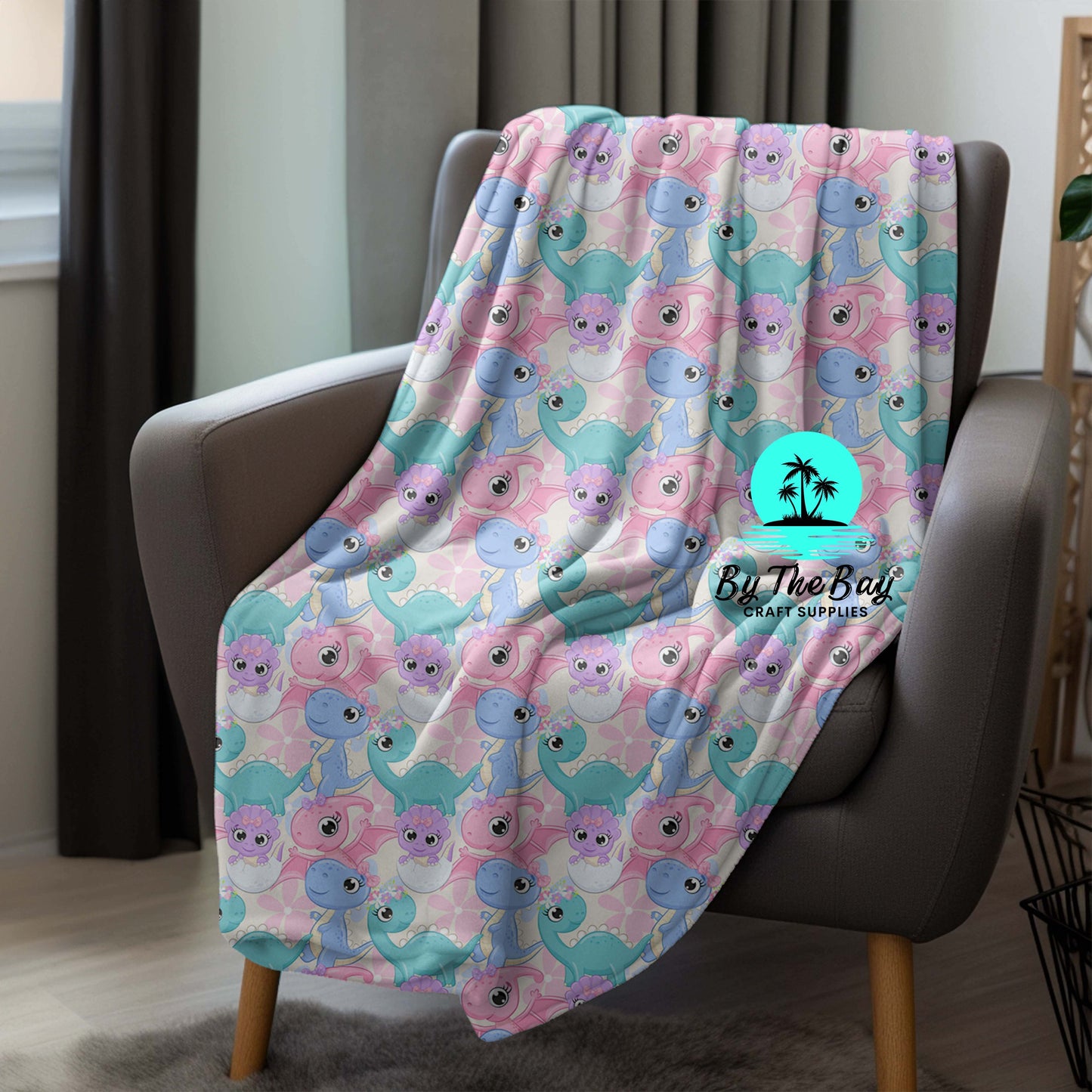 Pastel Dino Blanket