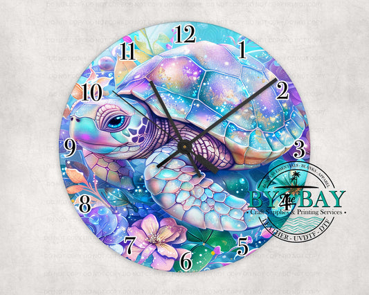 Pastel Turtle Clock