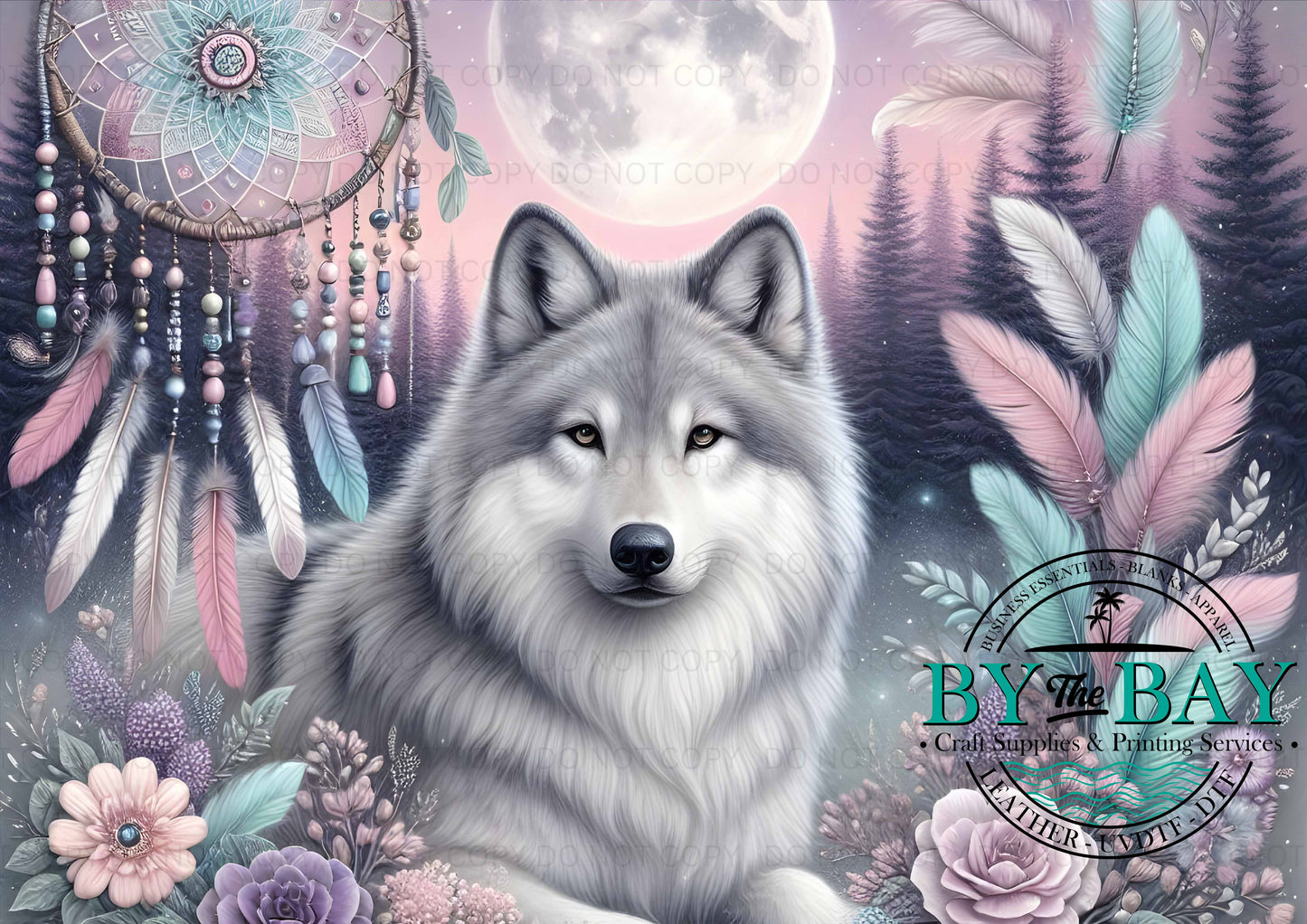 Pastel Wolf Bag Panel