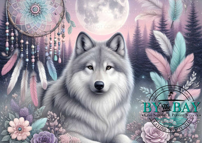 Pastel Wolf Bag Panel