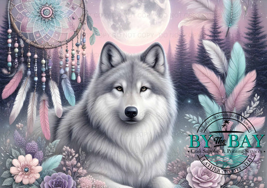 Pastel Wolf Bag Panel