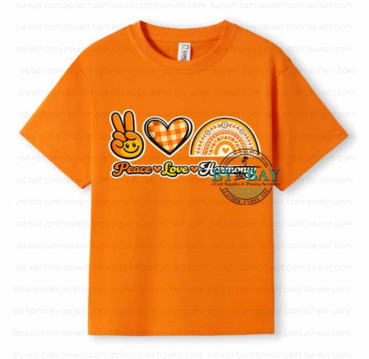 Peace Love Harmony Day Kids Tee