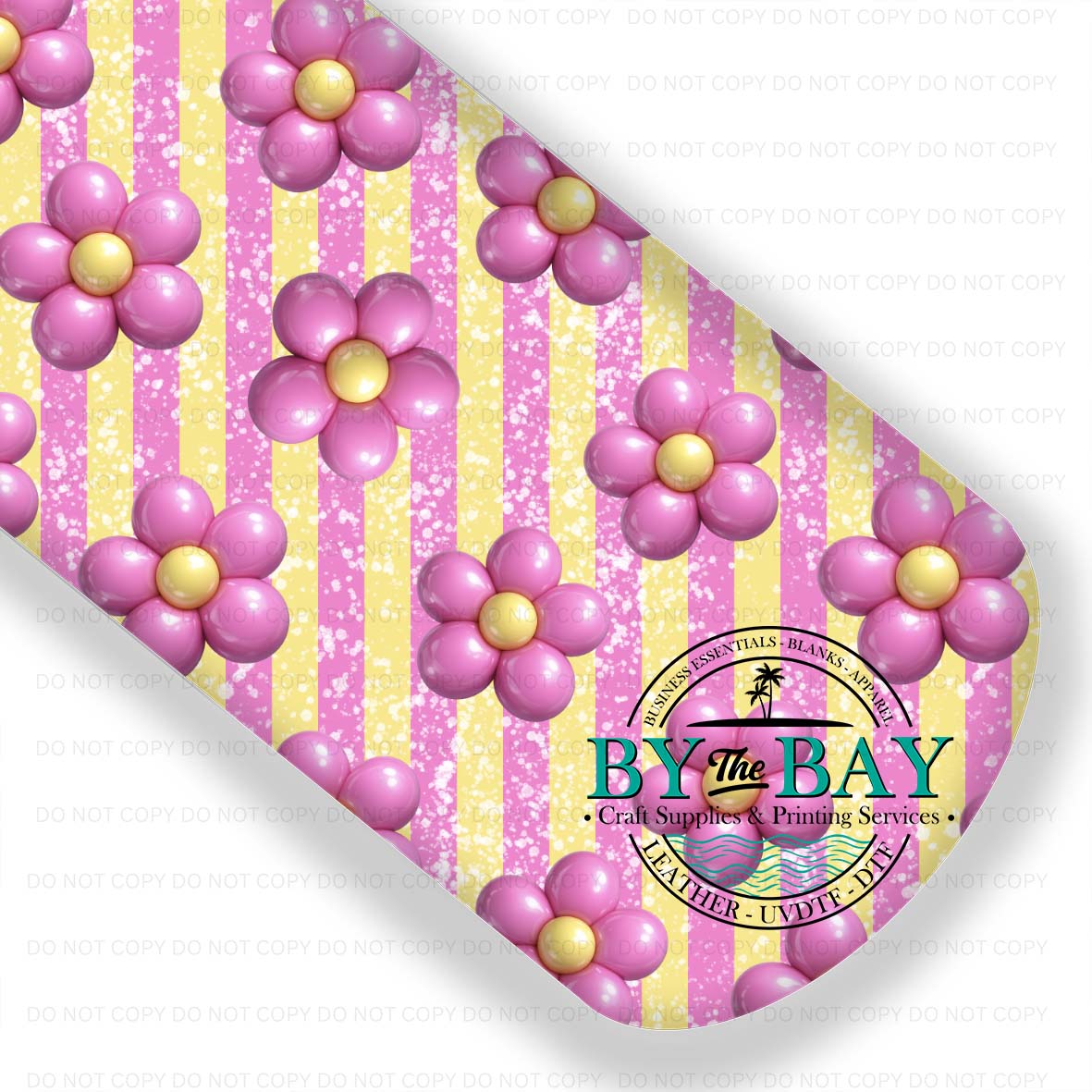 Yellow Pink Floral Stripes