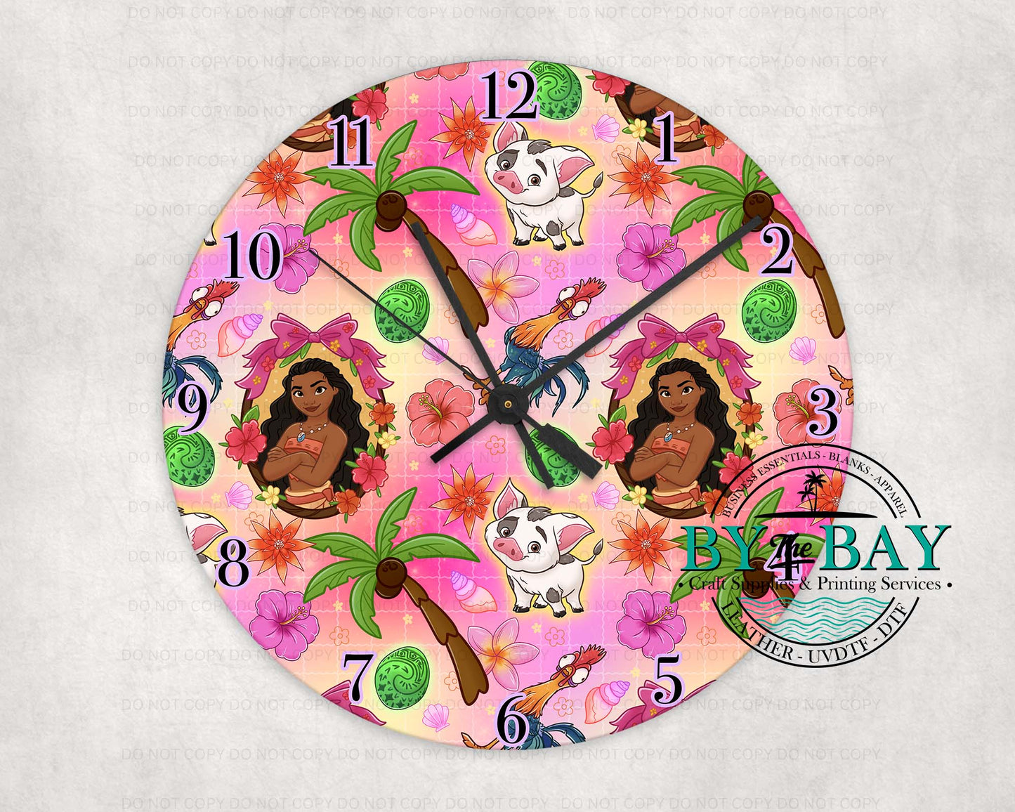 Pink Island Princess Clock
