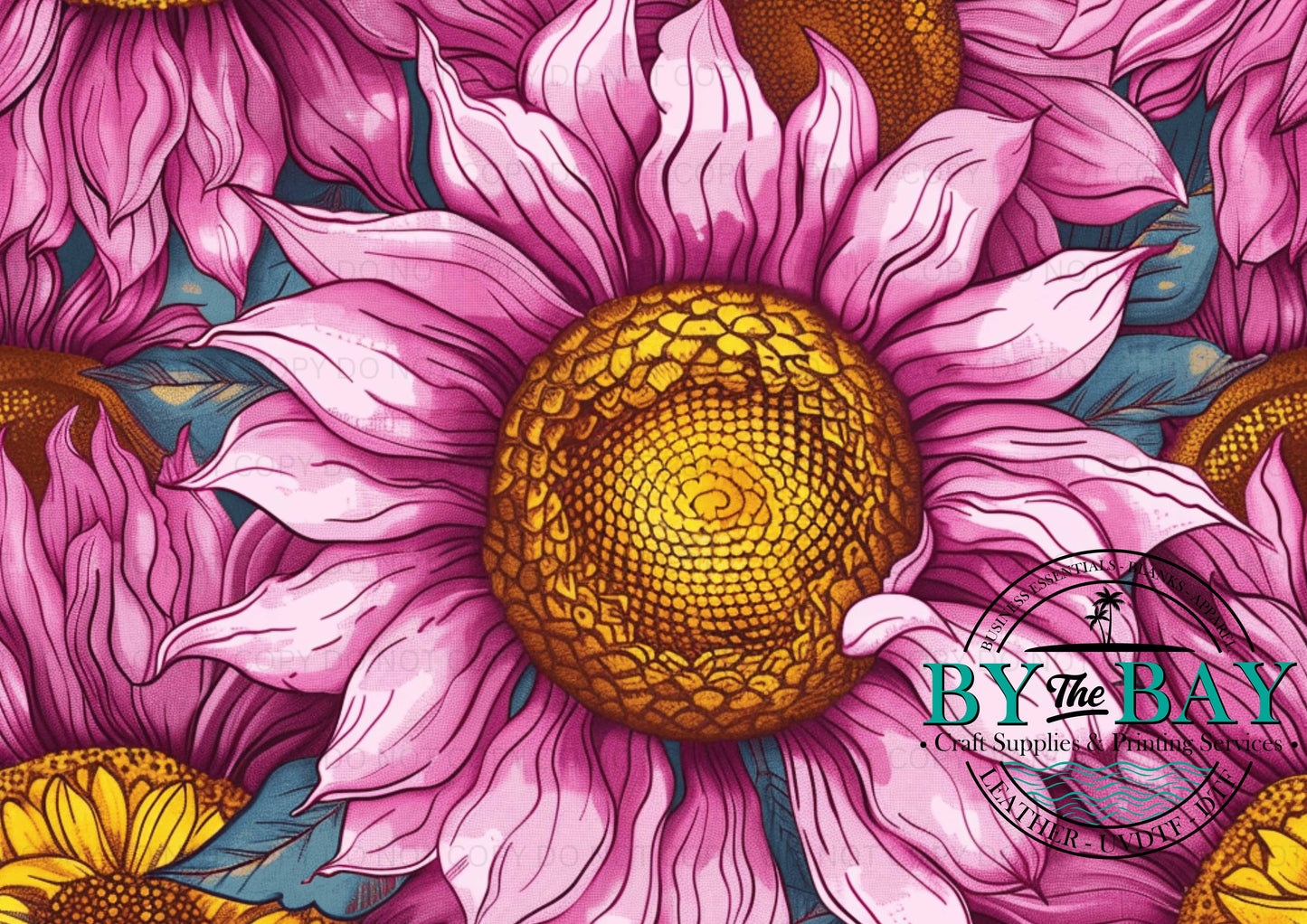 Pink Sunflower Bag Panel