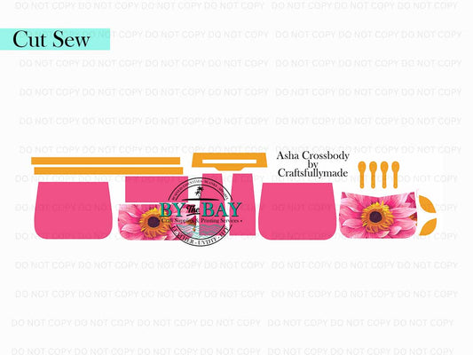 Pink Sunflower Asha Crossbody (Cut Sew Panel)
