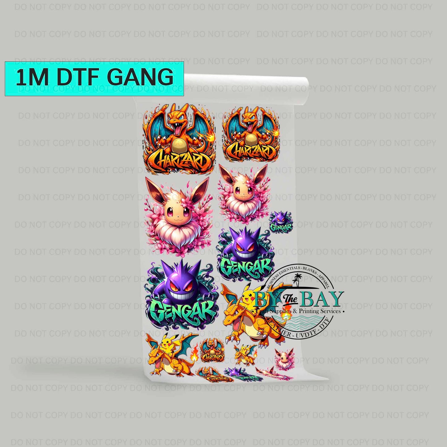 Poke Gang 1 Pre-designed 1m DTF Gang Sheet