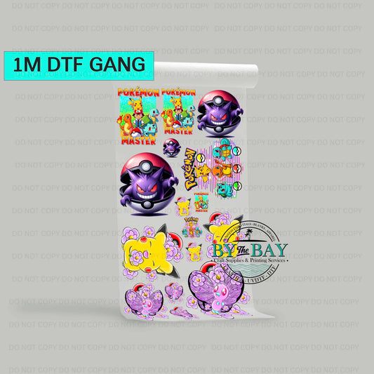 Poke Gang 2 Pre-designed 1m DTF Gang Sheet