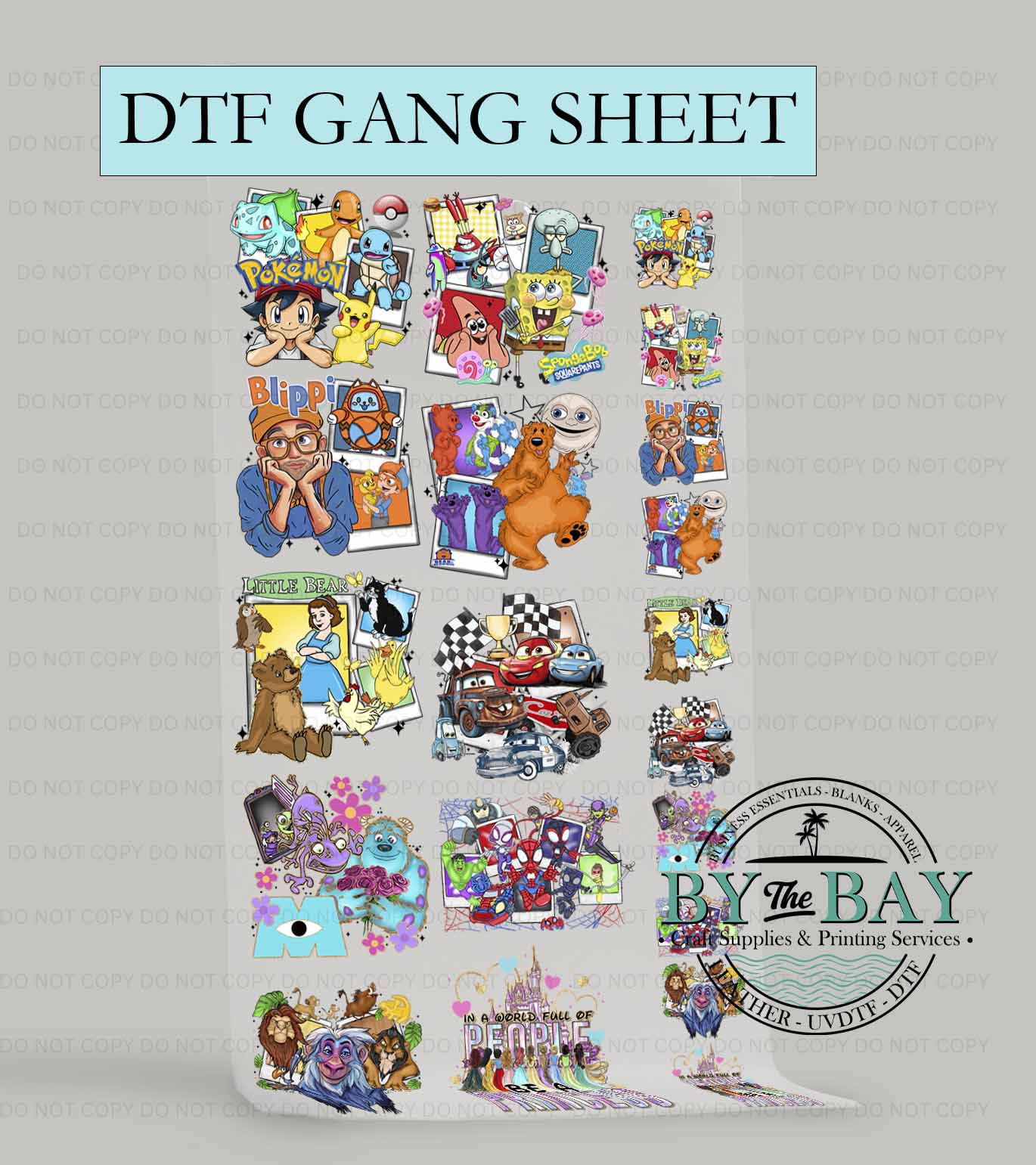 Polaroid Kids 1  Pre-designed 1m DTF Gang Sheet