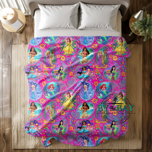 Paisley Princesses Squish Minky Blankets (Various Sizes)