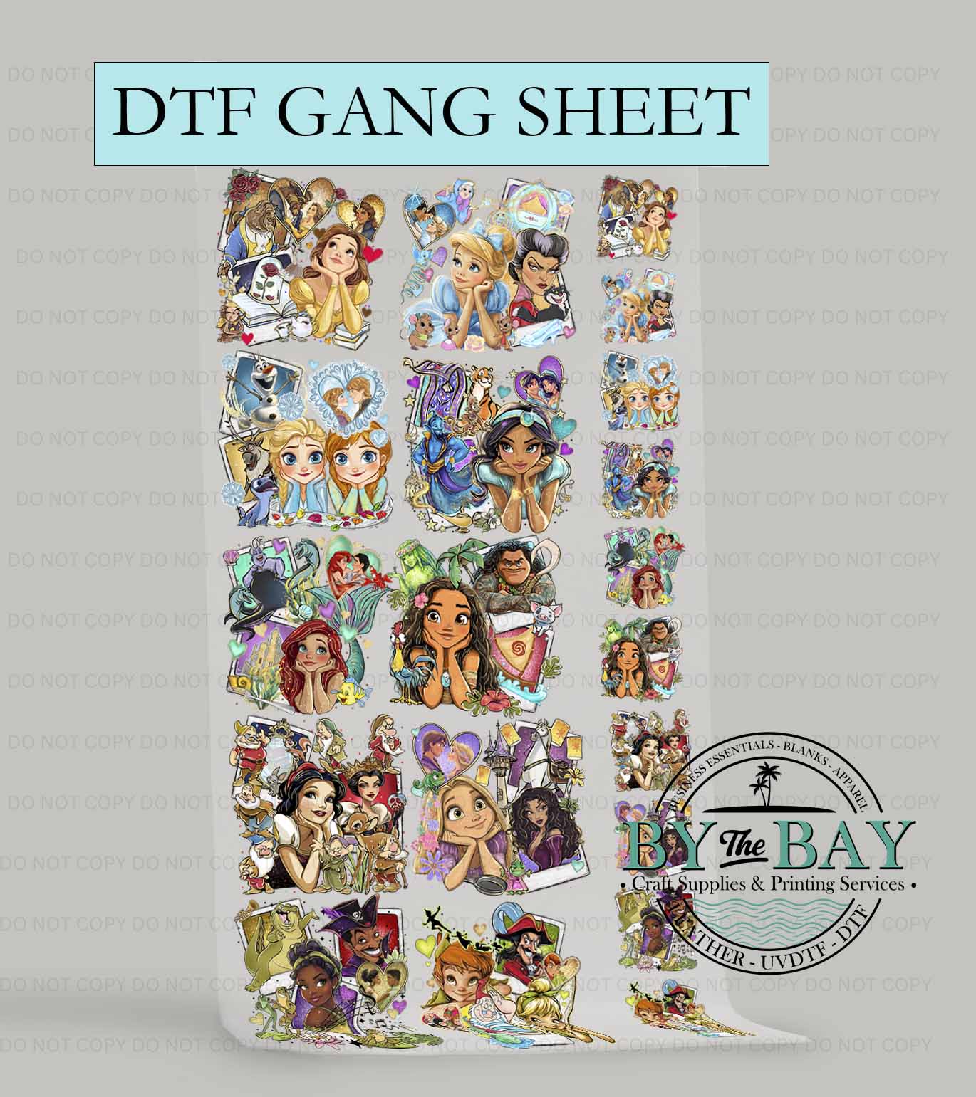 Polaroid Princess 1  Pre-designed 1m DTF Gang Sheet