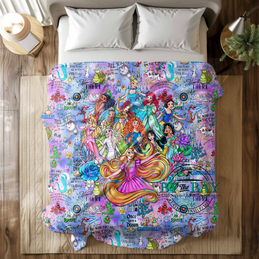 Princess Sidekicks Squish Minky Blankets (Various Sizes)