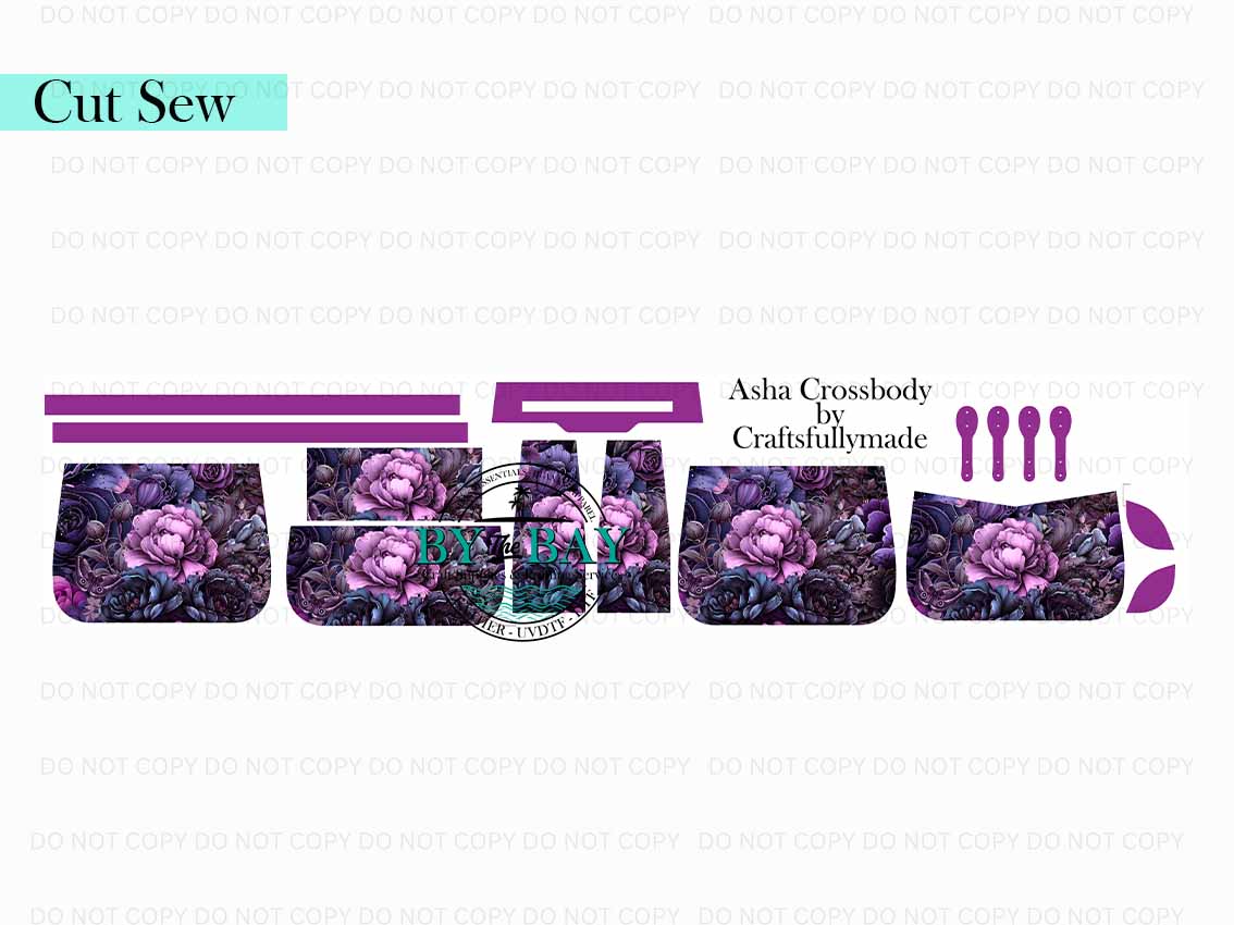 Gothic Flowers Asha Crossbody (Cut Sew Panel)