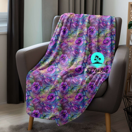 Purple Pansies Blanket