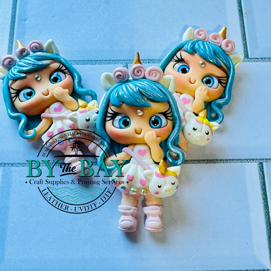 Unicorn Girl Blue Hair
