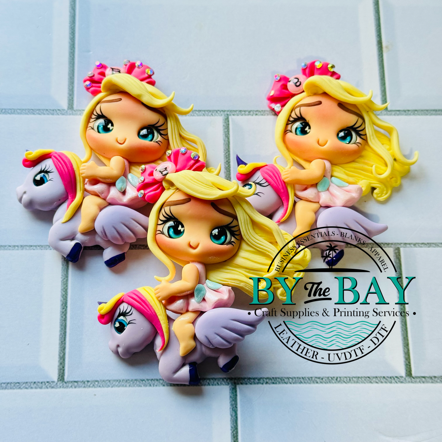 Girl on flying pony