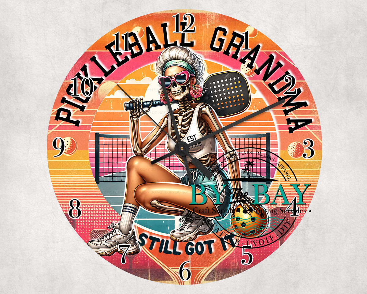 Pickleball Grandma Clock