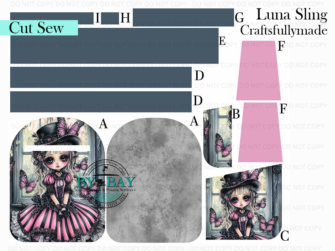 Pink Doll Luna Sling (Cut Sew Panel)