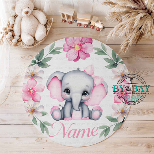 Personalised  Pink Elephant (Various Sizes)