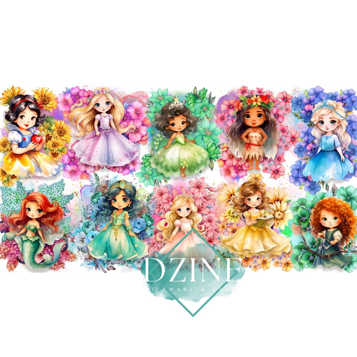 Princesses Watercolour