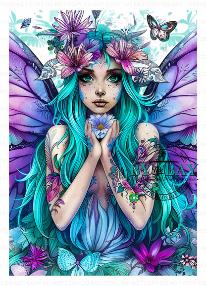 Purple Blue Fairy Panel (Various Sizes)