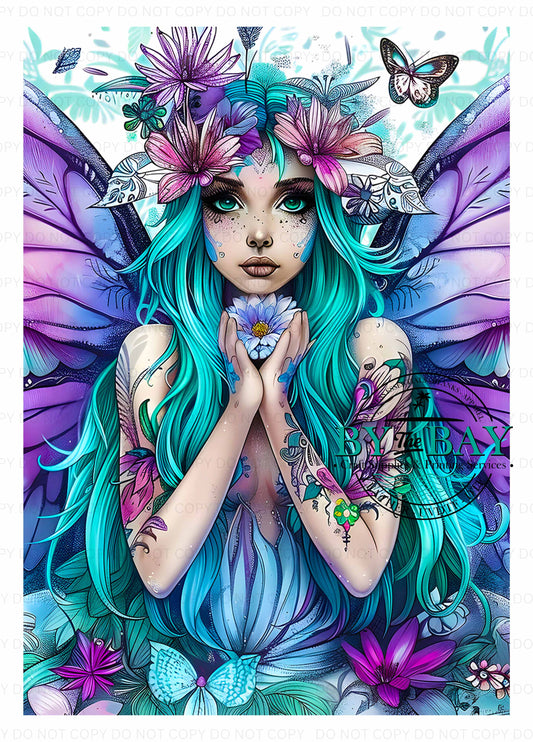 Purple Blue Fairy Panel (Various Sizes)