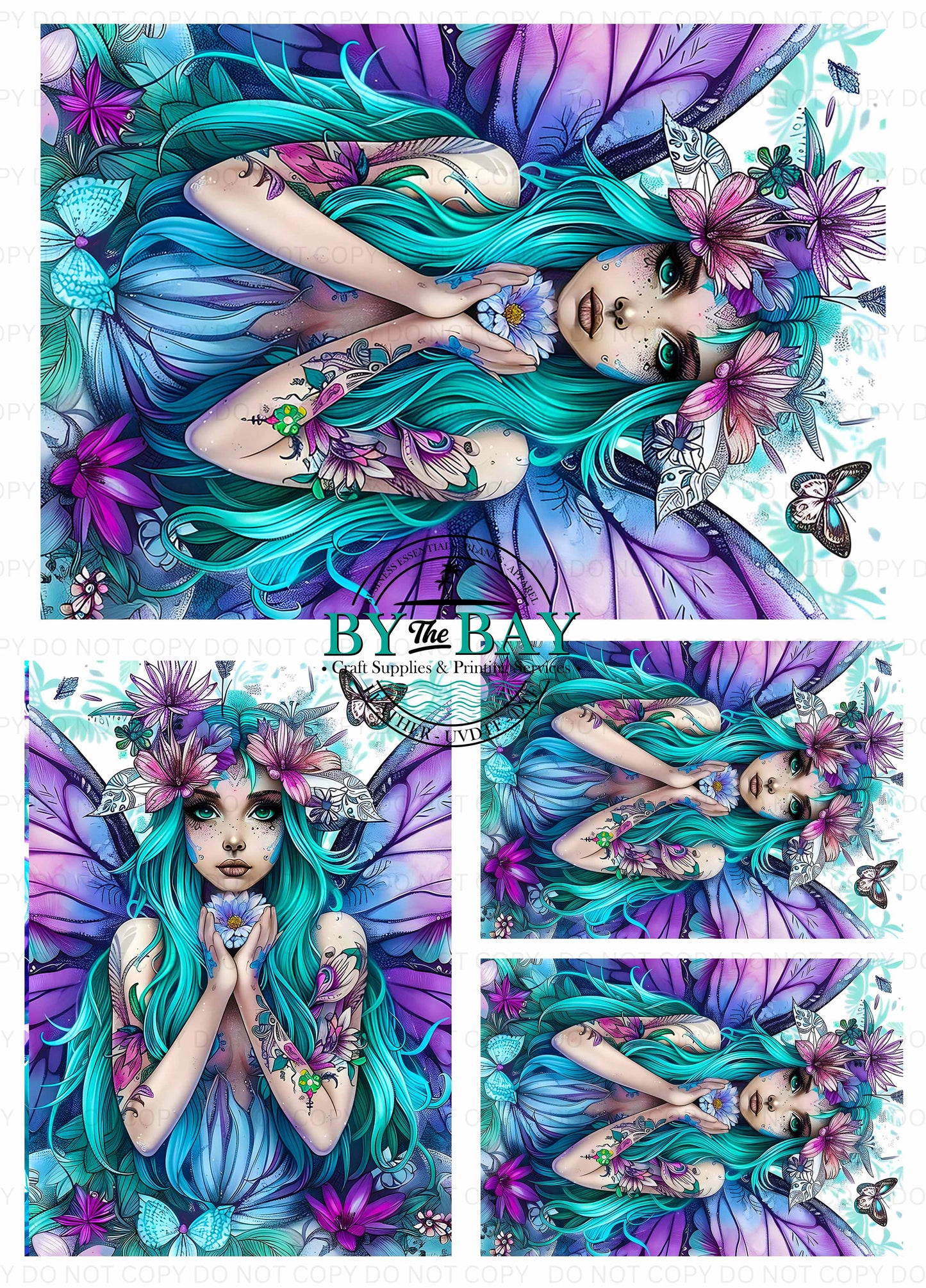 Purple Blue Fairy Panel (Various Sizes)