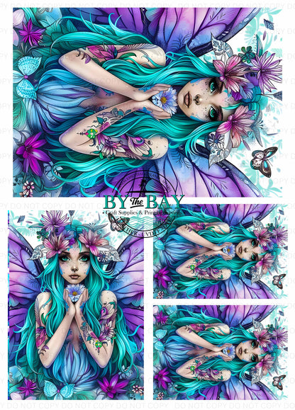Purple Blue Fairy Panel (Various Sizes)