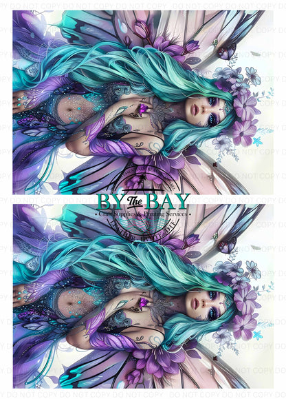 Purple Blue Glitter Fairy Panel (Various Sizes)