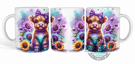 Purple Highland Cow