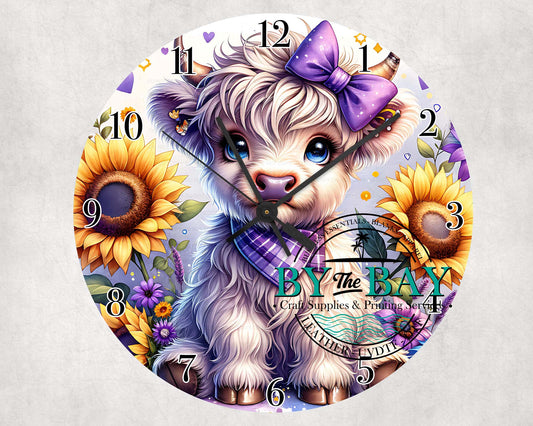 Purple Highland Clock