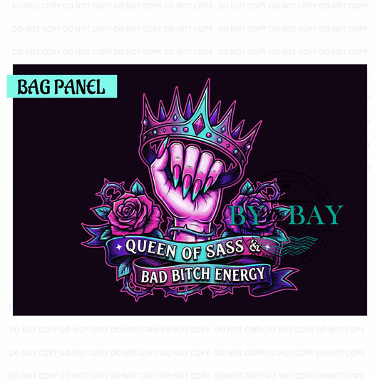 Queen of Sass Bag Panel (Various Sizes)