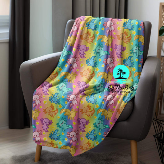 Rainbow Axols Blanket