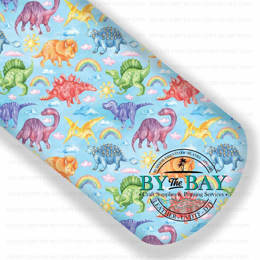 Rainbow Dinosaurs Blue Skies