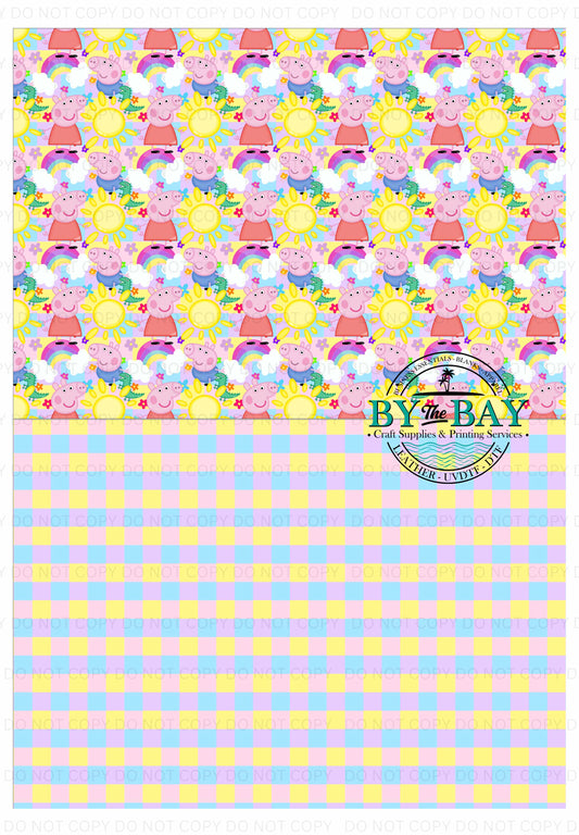 Rainbow Pigs  Split Design Sheet