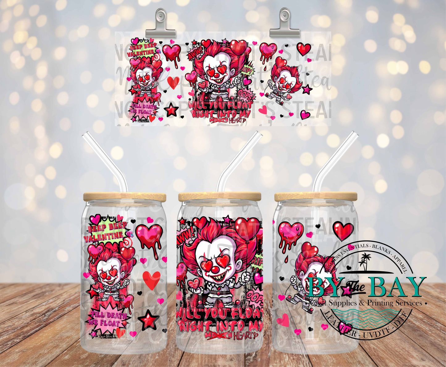 Right into my heart 16oz UVDTF Wrap