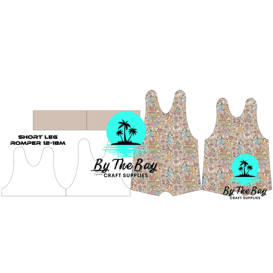 Whimsical Dog Short leg Romper DIY Panel