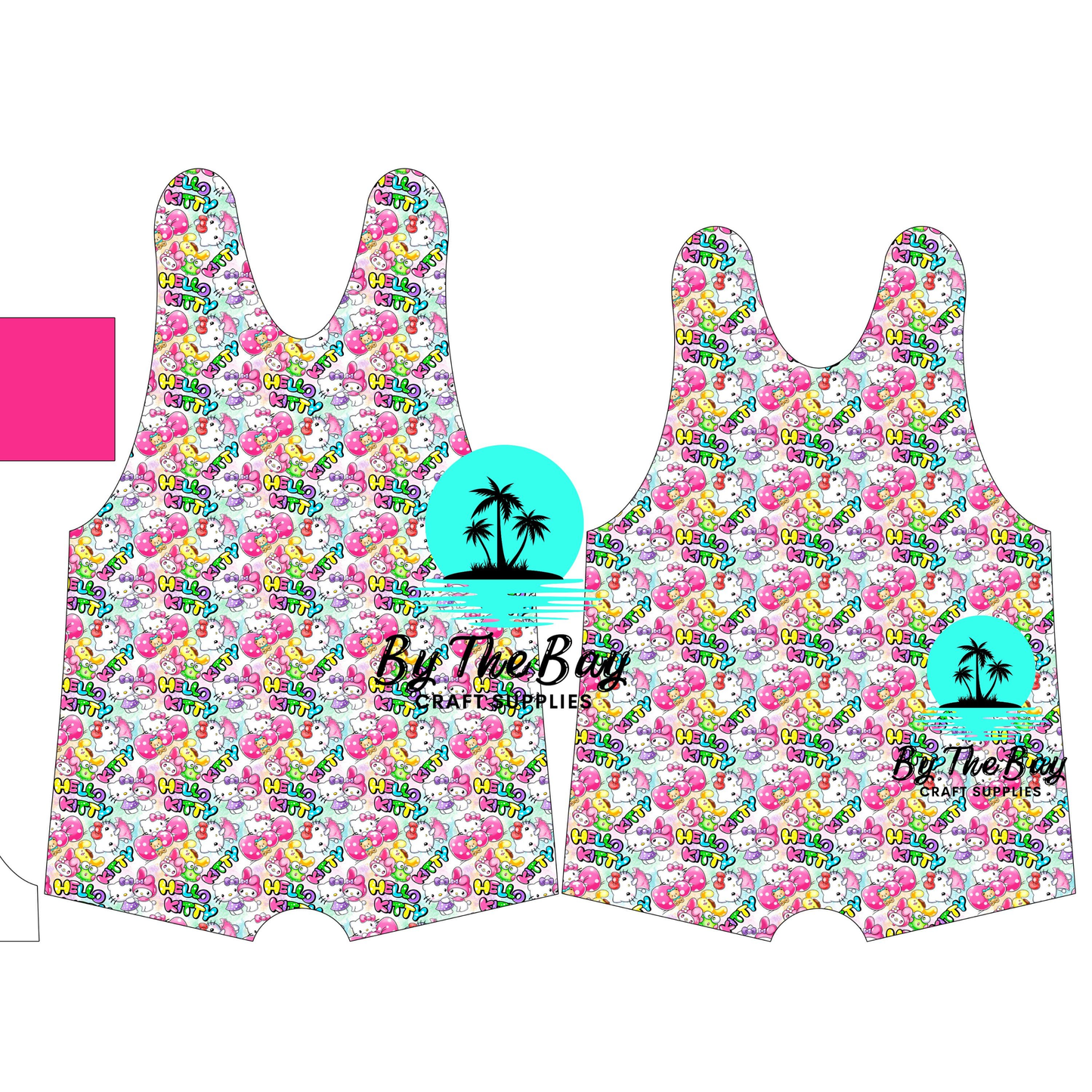 Bright Kitty Short leg Romper FINISHED