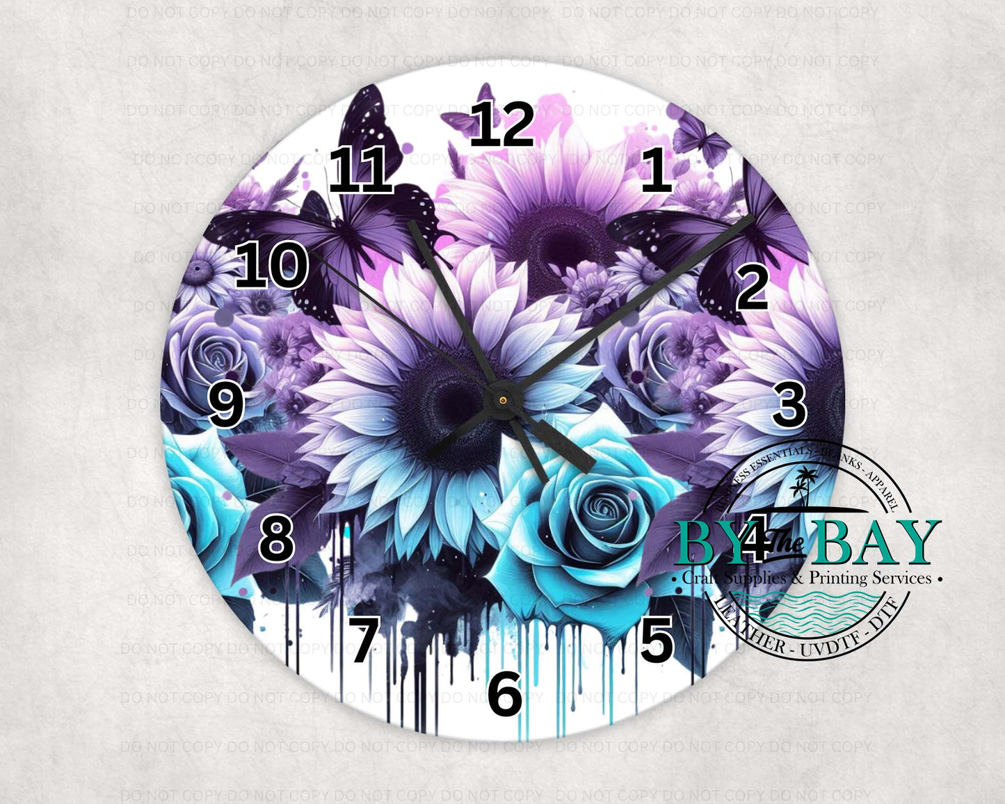 Roses & Sunflowers Clock