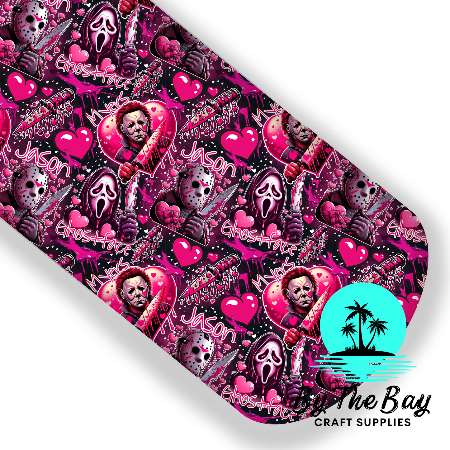 Horror Friends Pink Heart Faux Leatherette