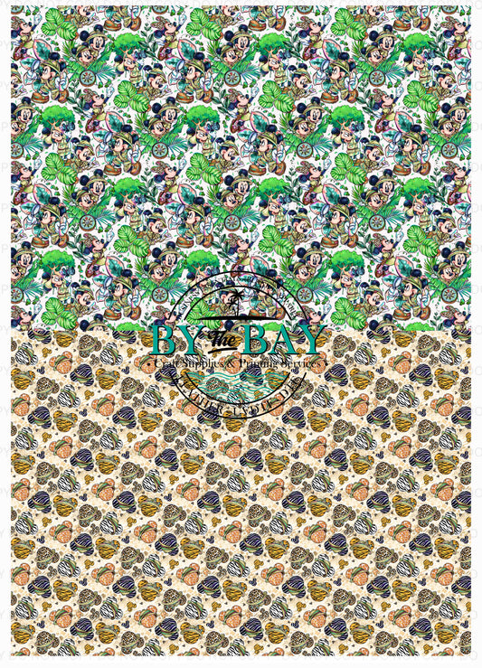 Safari Mice A4 Split Design Sheet