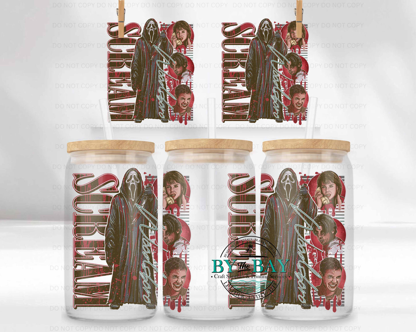 Scream 16oz UVDTF Wrap