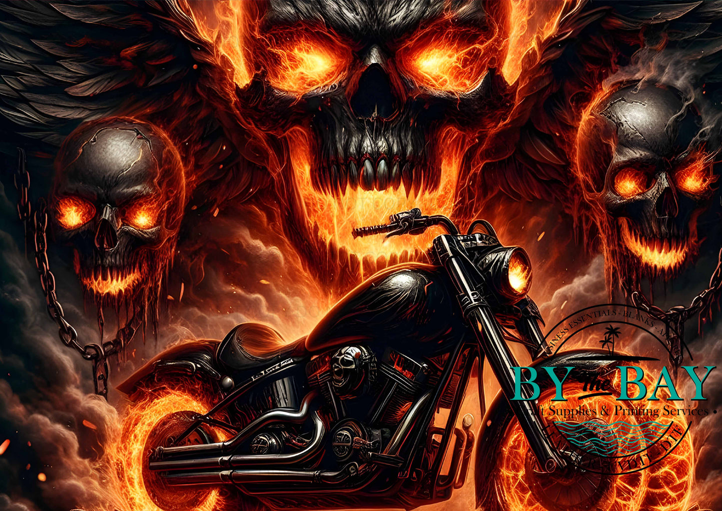 Bike & Skull Bag Panel